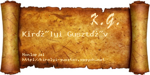 Királyi Gusztáv névjegykártya
